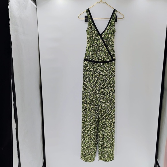 Siyu Stretch Printed Wide Leg jumpsuit print leaf stretchy comfy shapeless - Picture 1 of 10